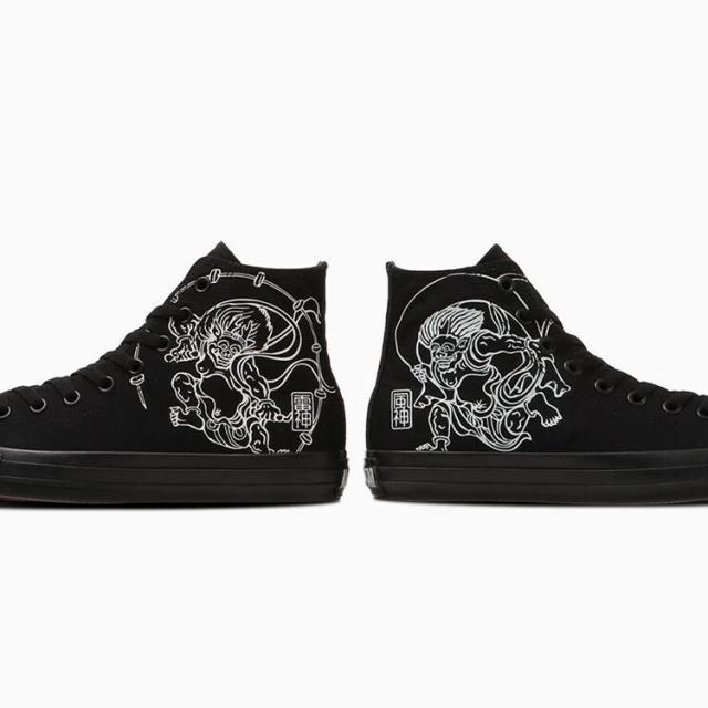 コンバース ハイカット キャンバス オールスター フウジンライジン 限定 スニーカー ALL STAR FUJINRAIJIN HI メンズ  ブラック ホワイト 新作 プレゼント 靴 国内正規品 風神雷神 送料無料 25cm 25.5cm 26cm 27cm 28cm 男性 31316660 31316661