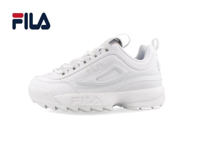 フィラ FILA  ダッドスニーカー 厚底 スニーカー レディース ブランド 白 おしゃれ かわいい ディスラプター 2 DISRUPTOR II ufw23029 101 ホワイト 白 女性 靴 ダンス ストリート 22.5cm 23.0cm 23.5cm 24cm 24.5cm 25cm