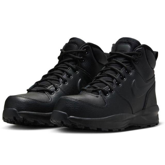 ナイキ 防水 ハイカット マノア レザーGS ジュニア レディース スノトレ ブーツ IH7679-001 ブラック スニーカー 雪国対応 寒冷地 トレッキング アウトドア トレイル 登山 靴 黒 かっこいい 冬靴 女性 子供 通学 20cm 21cm 21cm 22cm 22.5cm 23cm 23.5cm 24cm 24.5cm 25cm