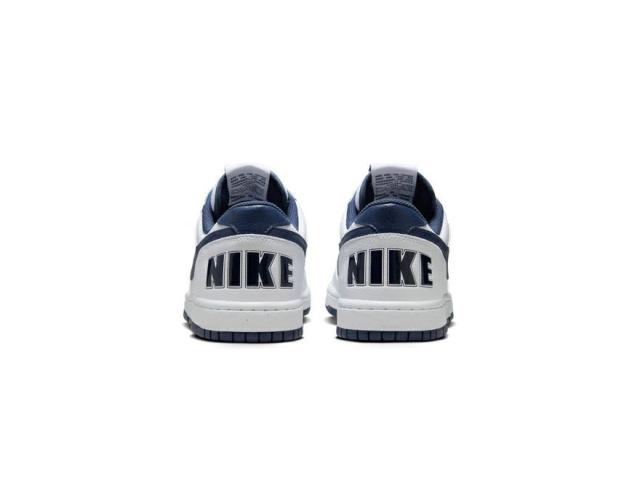 ナイキ スニーカー メンズ ビッグナイキ NIKE BIG ロー ホワイト ネイビー ローカット 355152-140 大きいサイズ 運動靴 定番 クラシック カジュアル 紺色 白 真っ白 通学 かっこいい 軽量モデル 25cm 25.5cm 26cm 26.5cm 27cm 28cm 28.5cm 29cm