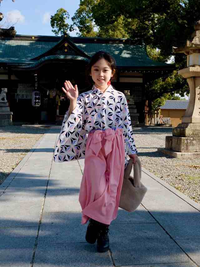 子供服 キッズ 袴風 女の子 2点 セット フォーマル 和服 衣装 着物 ひなまつり お正月 結婚式 七五三 衣装 80 90 95 100 110  120 130 140｜au PAY マーケット