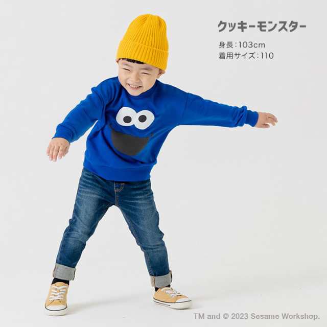 子供服 トレーナー セサミストリート 長袖 ベビー キッズ 裏毛 男の子