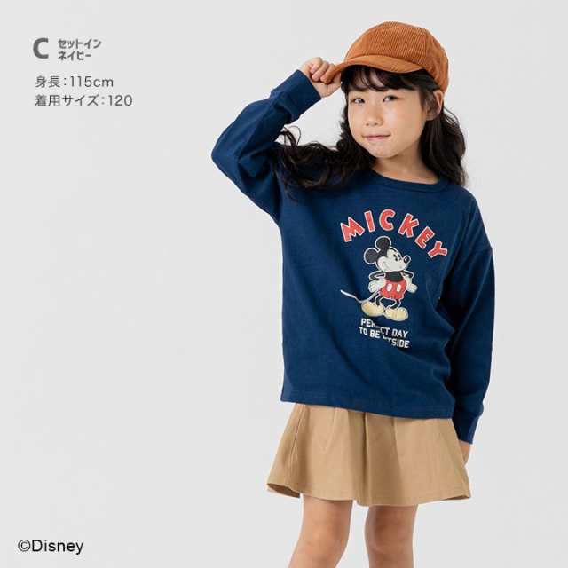 ミッキーマウス 子供服 長袖 Tシャツ ベビー キッズ 男の子 ロンT 綿