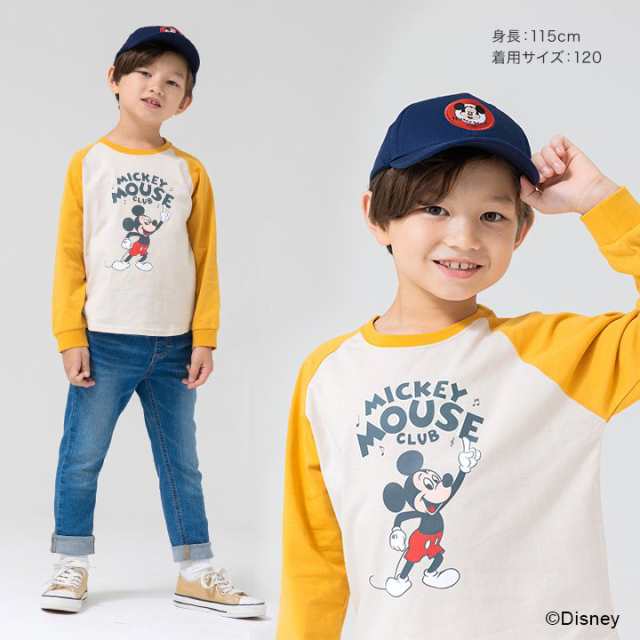 ミッキーマウス 子供服 長袖 Tシャツ ベビー キッズ 男の子 ロンT 綿