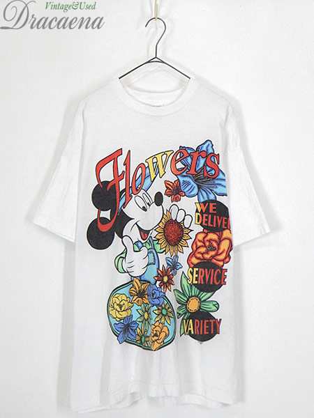 古着 Tシャツ 90s Usa製 Disney ディズニー ミッキー 花 ハワイアン オールド キャラクター Tシャツ 白 古着の通販はau Pay マーケット 古着屋ドラセナ