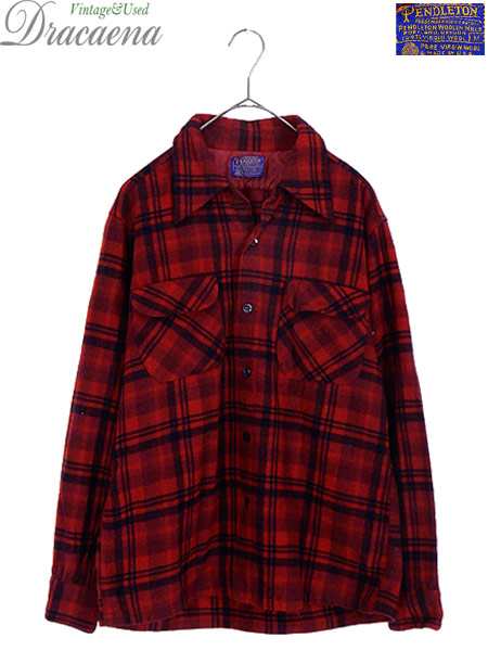 古着 シャツ 70s Usa製 Pendleton 赤 チェック 開襟 ボックス 高級 ウール シャツ M ブランド 古着の通販はau Pay マーケット 古着屋ドラセナ