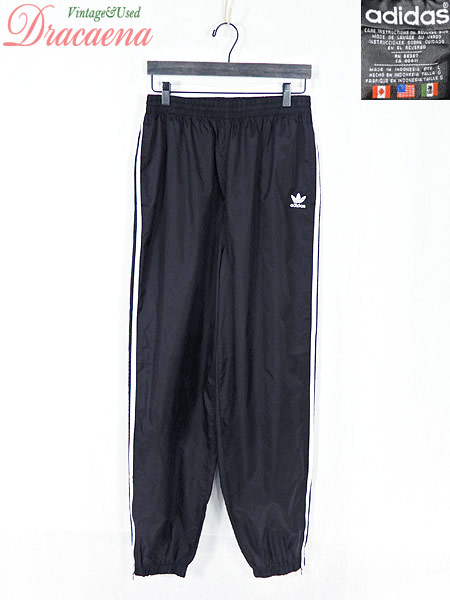 レディースパンツ古着 90s Adidas アディダス トレフォイル 3ストライプ 黒 トレーニング ナイロン パンツ Lの通販はau Pay マーケット 古着屋ドラセナ