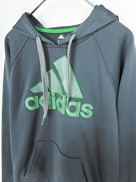 レディースパーカー古着 Adidas アディダス エキップメント ロゴ グレー 裏起毛 蛍光 パーカー ジャージ Mの通販はau Pay マーケット 古着屋ドラセナ