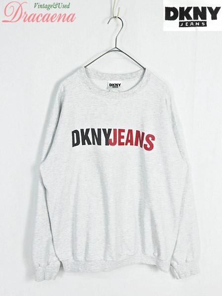 レディーススウェット古着 Dkny Jeans ダナキャラン カジュアル ロゴ グレー スウェット ゆったり L位の通販はau Pay マーケット 古着屋ドラセナ