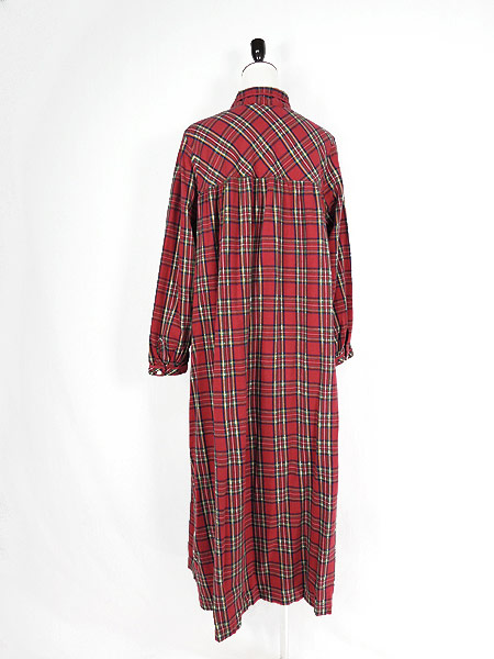 レディース 古着 ワンピース L L Bean エルエルビーン レトロ チェック 赤 コットン ネル地 長袖 ロング丈 L 古着の通販はau Pay マーケット 古着屋ドラセナ