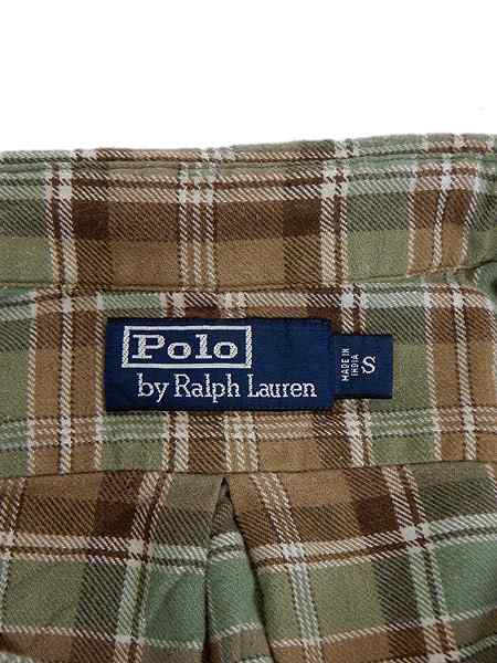 古着 シャツ Ralph Lauren ラルフ 青緑 茶 チェック柄 コットン 長袖 フランネル シャツ ネルシャツ S 古着の通販はau Pay マーケット 古着屋ドラセナ