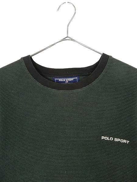 古着 カットソー Polo Sport Ralph Lauren ポロスポ 黒緑 ボーダー サーマル シャツ トップス M 古着の通販はau Pay マーケット 古着屋ドラセナ