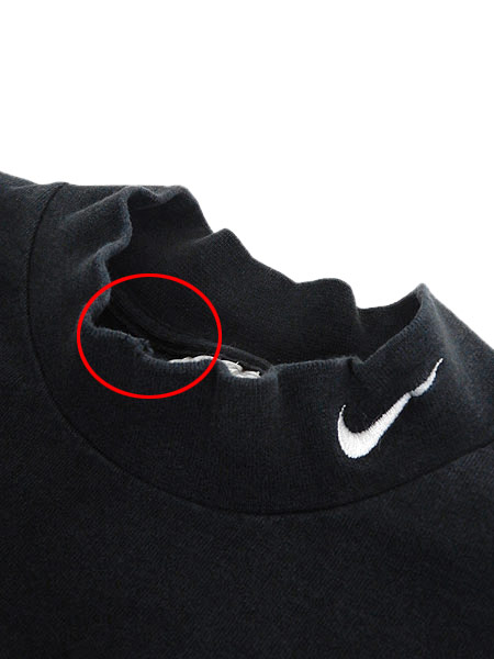 古着 カットソー 90s Usa製 Nike ナイキ スウォッシュ 刺しゅう モックネック 厚手 コットン 長袖 Tシャツ ロンt 黒 L 古着の通販はau Pay マーケット 古着屋ドラセナ