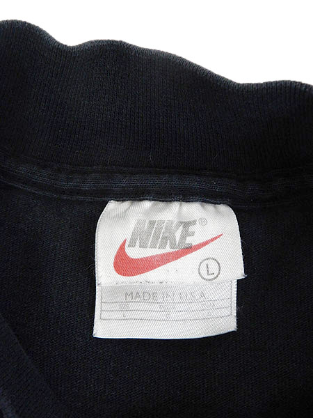 古着 カットソー 90s Usa製 Nike ナイキ スウォッシュ 刺しゅう モックネック 厚手 コットン 長袖 Tシャツ ロンt 黒 L 古着の通販はau Pay マーケット 古着屋ドラセナ