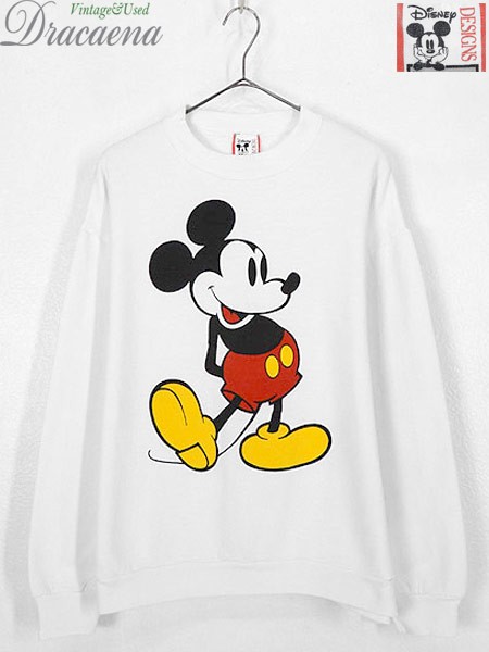 古着 スウェット 90s Usa製 Disney Mickey Mouse ミッキー スウェット トレーナー L 古着の通販はau Pay マーケット 古着屋ドラセナ