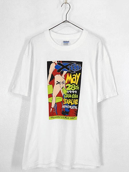 古着 ｔシャツ 90s X Fest 1999 豪華 ラインナップ ハードコア スカ パンク ロック フェス ｔシャツ L 古着 Aの通販はau Pay マーケット 古着屋ドラセナ