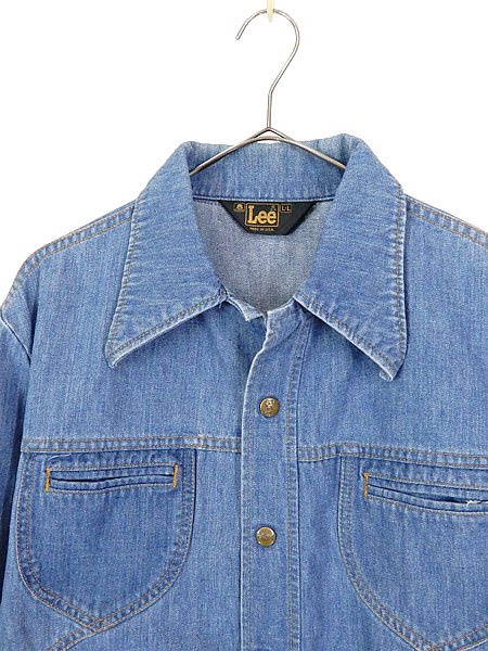 古着 ジャケット 70s Usa製 Lee リー スナップボタン デザイン デニム ジャケット Gジャン L 古着の通販はau Pay マーケット 古着屋ドラセナ