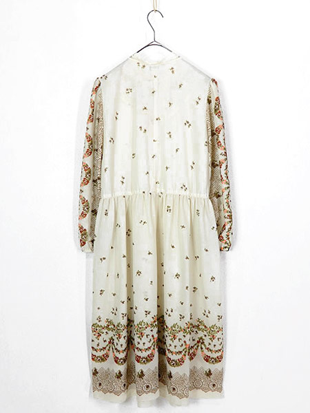 古着 レディース ワンピース 70s Montgomery Ward モンゴメリーワード 花柄 レース ホワイト パフスリーブ ドレス 古着の通販はau Pay マーケット 古着屋ドラセナ