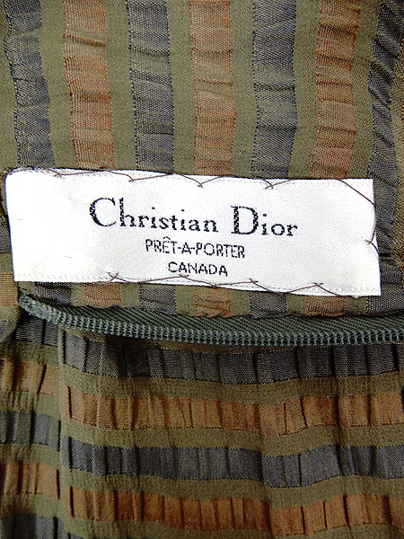 古着 レディース ワンピース Christian Dior クリスチャンディオール ブラウン ボーダー ボウタイ リボン クラシカル 長袖 ドレス ブランの通販はau Pay マーケット 古着屋ドラセナ