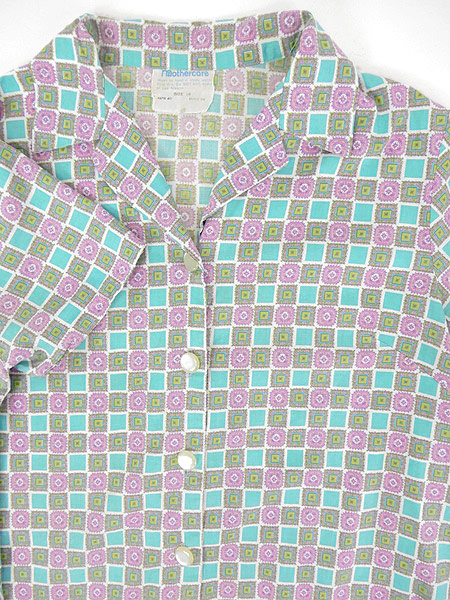 古着 レディース ヴィンテージ ワンピース 60s スクエア柄 ハーフボタン 開襟 ミドル丈 半袖 ドレス 古着の通販はau Pay マーケット 古着屋ドラセナ