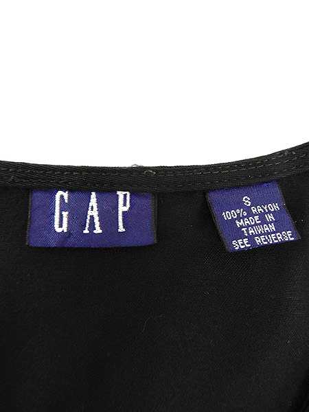 古着 レディース ワンピース Gap ギャップ 無地 バックリボン モード 前開き ブラック マキシ ロング ノースリーブ ドレス 古着の通販はau Pay マーケット 古着屋ドラセナ