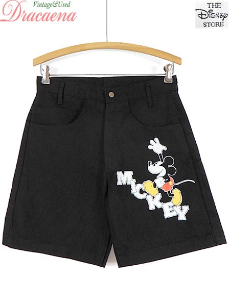 古着 レディース パンツ ミッキー Mickey Disney キャラクター プリント ブラック ショート丈 ショーツ 古着の通販はau Pay マーケット 古着屋ドラセナ