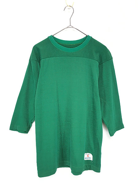 古着 70s Usa製 Champion 無地 エルボーパッチ レーヨン フットボール ｔシャツ 七分袖丈 S 古着の通販はau Pay マーケット 古着屋ドラセナ