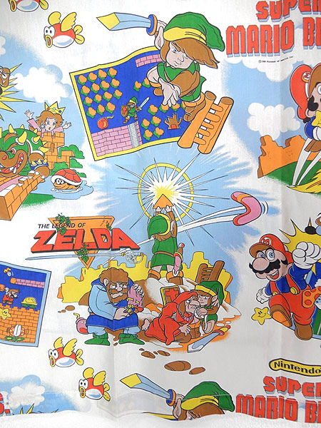 専用⭐︎任天堂マリオ　ゼルダの伝説　ビンテージシーツ 任天堂 - ビンテージシーツ スーパーマリオブラザーズ 任天堂