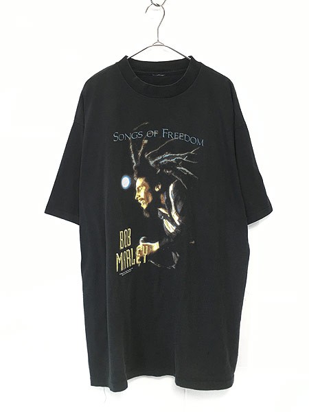 古着 90s BOB MARLEY ボブ マーリー 「Songs of Freedom」 ロック レゲエ Tシャツ XL位 古着｜au PAY  マーケット