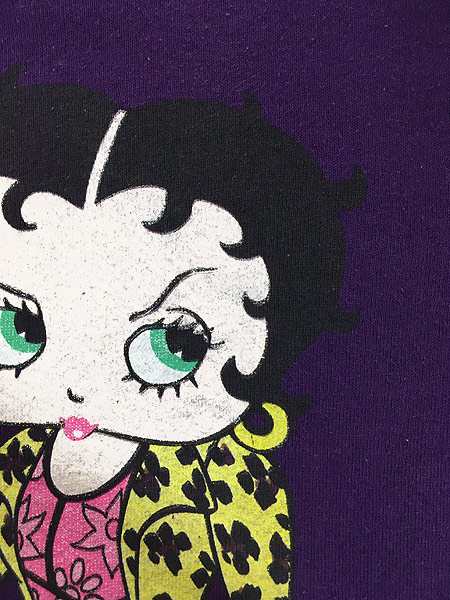 レディース 00s Usa製 Betty Boop ベティー ブープ キャラクター ラメ スウェット 紫 ２x 古着の通販はau Pay マーケット 古着屋ドラセナ