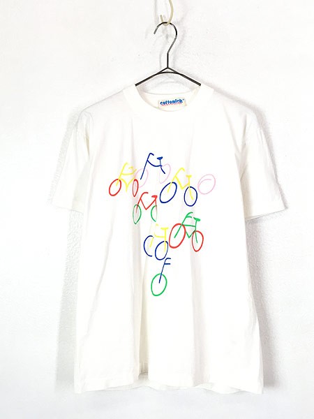 レディース 古着 90s Cottonlek 自転車 バイク イラスト シンプル Tシャツ 白 L位 古着の通販はau Pay マーケット 古着屋ドラセナ