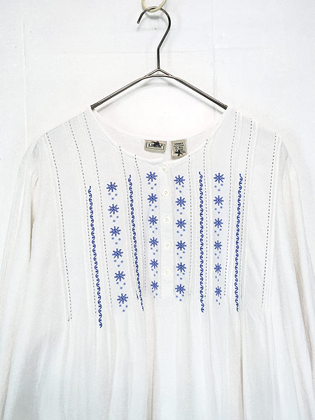 レディース 古着 Llbean ビーン ナチュラル コットン ピンタック 結晶柄 長袖 ワンピース ロング丈 Xl 古着の通販はau Pay マーケット 古着屋ドラセナ