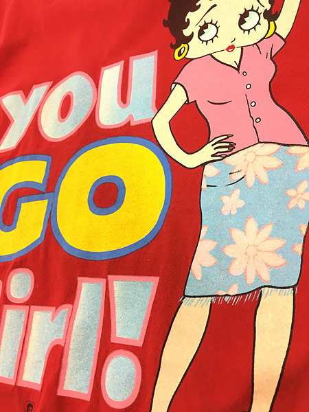 レディース 古着 Betty Boop ベティちゃん You Go Girl ラメ イラスト プリント コットン Tシャツ S 古着の通販はau Pay マーケット 古着屋ドラセナ