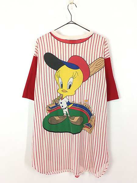 レディース 古着 90s Jhoto All Tolkr Looney Tunes Tweety トゥイーティー キャラクター ベースボール ロング丈 Tシャツ Xl位 古着の通販はau Pay マーケット 古着屋ドラセナ