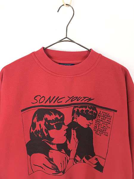 レディース 古着 90s Sonic Youth オルタナティブ ロック バンド プリント スウェット トレーナー 赤 M 古着の通販はau Pay マーケット 古着屋ドラセナ