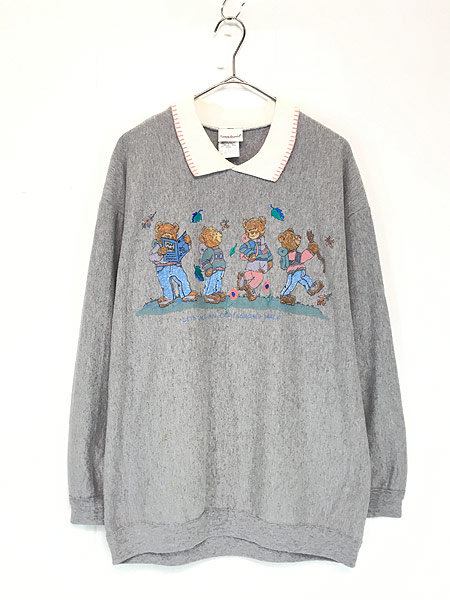 レディース 古着 80s Bobbie Brooks クマ 熊 アニマル 襟付きスウェット グレー Xl 古着の通販はau Pay マーケット 古着屋ドラセナ