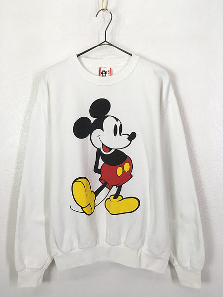 古着 80s Usa製 Disney Mickey Mouse ミッキー キャラクター 定番 プリント スウェット トレーナー 白 L 古着の通販はau Pay マーケット 古着屋ドラセナ