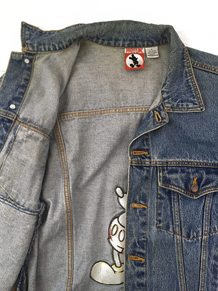 古着 90s Disney Mickey Mouse ミッキー キャラクター 刺しゅう デニム ジャケット Gジャン M 古着の通販はau Pay マーケット 古着屋ドラセナ