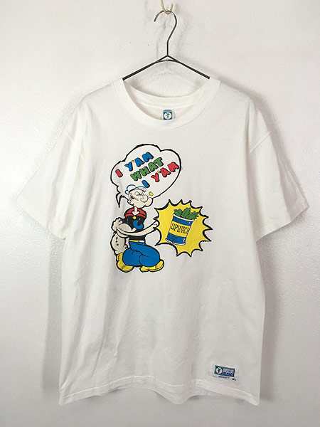 古着 90s Usa製 Popeye ポパイ オールド キャラクター 両面 プリント 100 コットン Tシャツ Xl 古着の通販はau Pay マーケット 古着屋ドラセナ