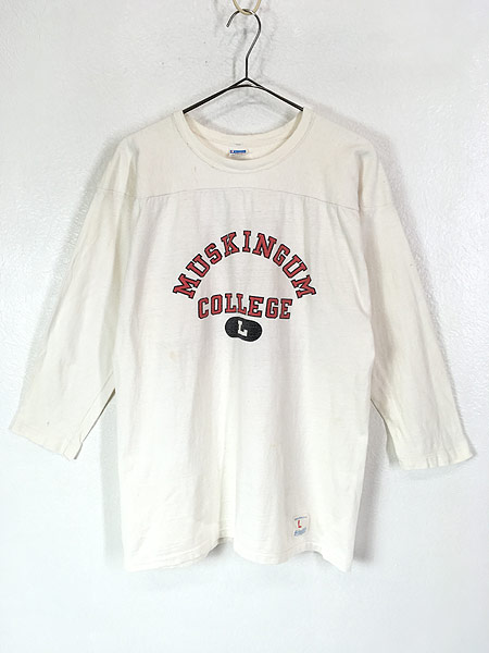 古着 70s Usa製 Champion 豪華 3段 アーチ 染み込み フロッキー 100 コットン フットボール ｔシャツ L 古着の通販はau Pay マーケット 古着屋ドラセナ