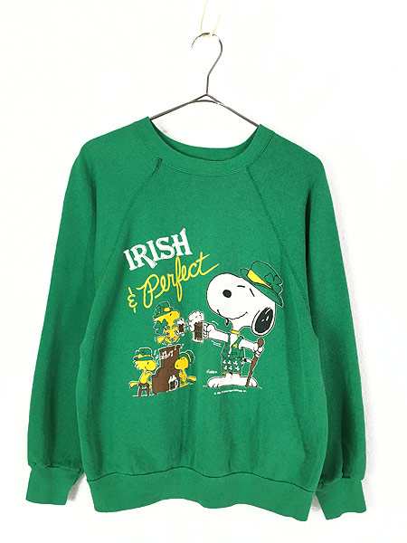 古着 80s Usa製 Artex製 Snoopy スヌーピー キャラクター Irish Perfect スウェット トレーナー L 古着の通販はau Pay マーケット 古着屋ドラセナ