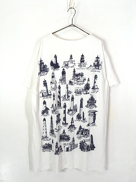 レディース 古着 90s Michigan Rag 灯台 総柄 ロング丈 Tシャツ ワンピース Xl位 古着の通販はau Pay マーケット 古着 屋ドラセナ