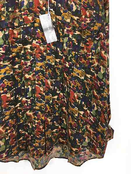 「Deadstock」 古着 90s GOOUCH 迷彩 アート 総柄 織模様 シルク シャツ 柄シャツ 赤 XL 古着｜au PAY マーケット