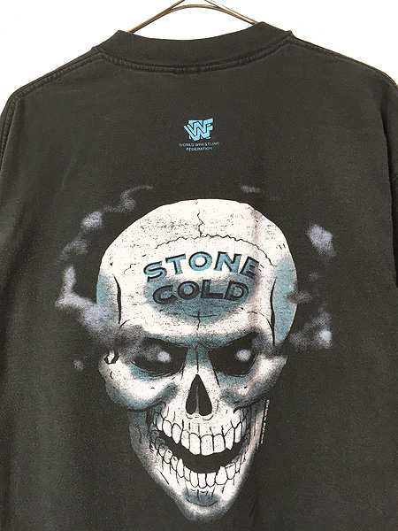 古着 90s USA製 WWF STONE COLD Steve Austin スカル プロレス Tシャツ