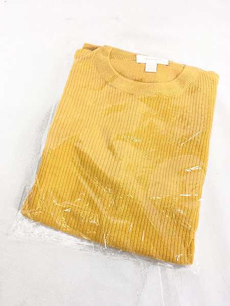 「Deadstock」 古着 90s EAGLE&DRAGON ローネック リブ シルク ニット セーター 黄 L 古着｜au PAY マーケット