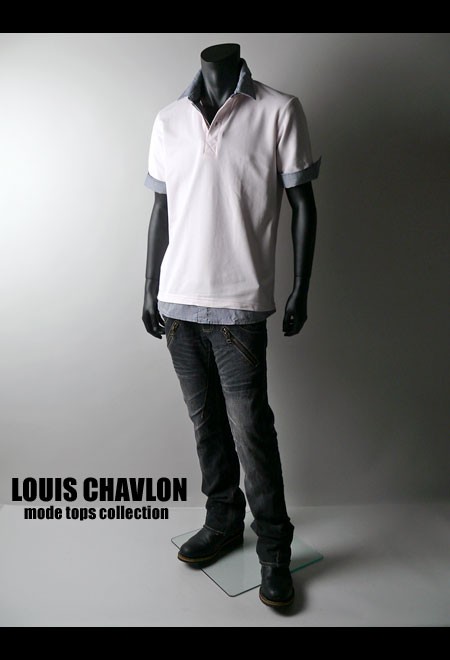 送料無料 メンズ ポロシャツ 半袖 Louis Chavlon ルイシャブロン 重ね