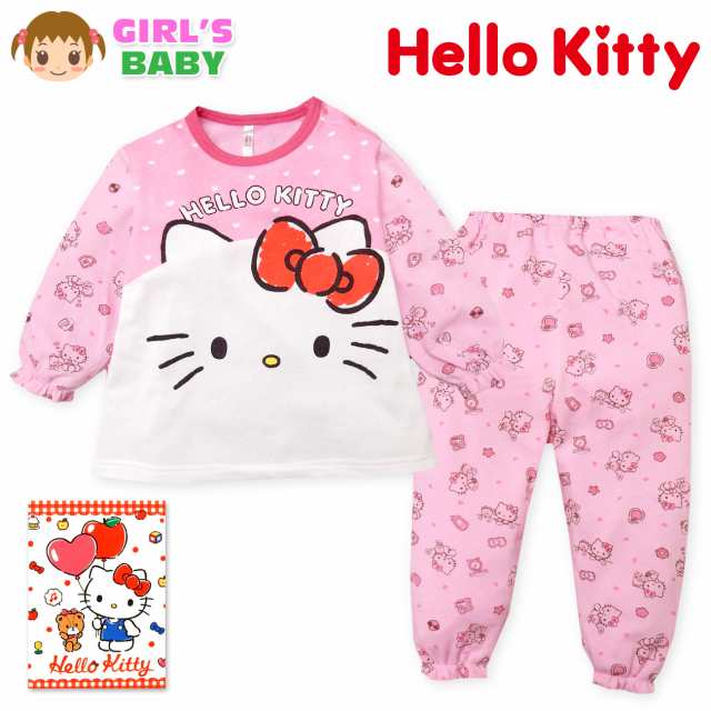 送料無料 女児 ベビー Hello Kitty ハローキティ 裏パイル 長袖 パジャマ 上下組 Aライン パンツ後ろマチ付き ナイトウエア ベビー服 の通販はau Pay マーケット オンスタイル Au Pay マーケット店