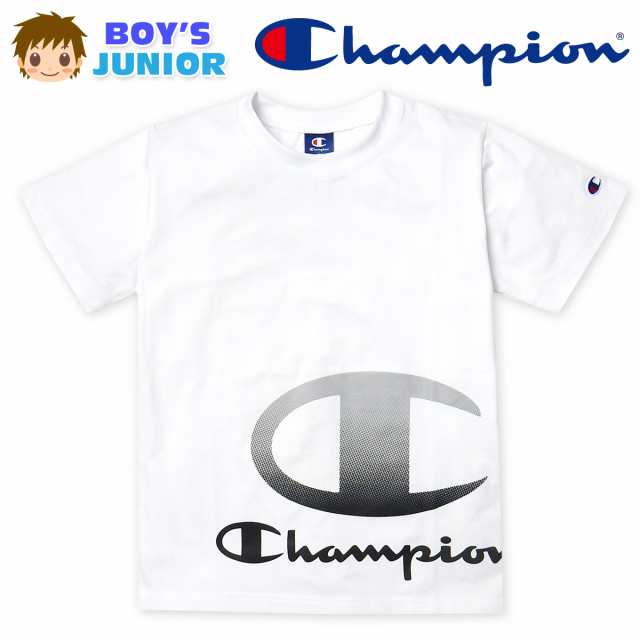 男児 ジュニア ポリエステル天竺 半袖 Tシャツ Champion チャンピオン