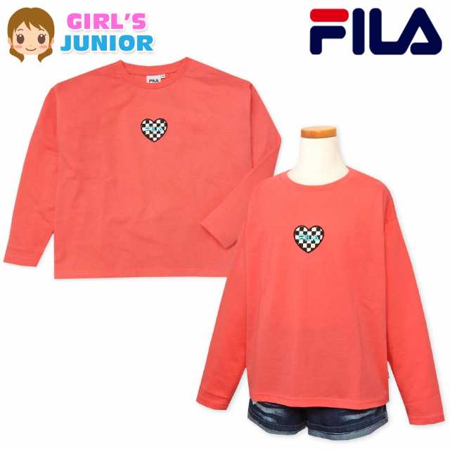 女児 ジュニア 長袖 Tシャツ FILA フィラ ゆったりシルエット バック