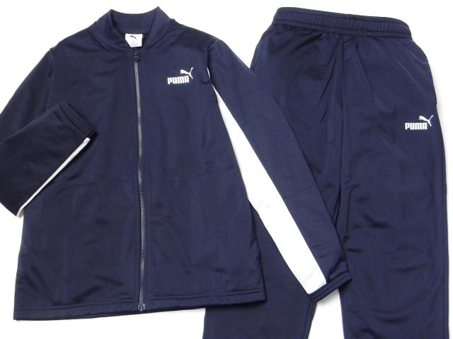 【送料無料】男児 ジュニア PUMA/プーマ 長袖 ジャージ スーツ 上下組 ポリ 裏トリコット 配色切替 ロゴ 子供服 男の子 140cm 150cm 160cm td-0897a-nv_3